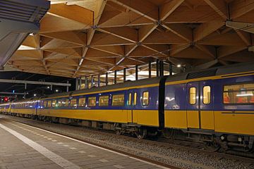 Trein in station Assen van Robert Stremming