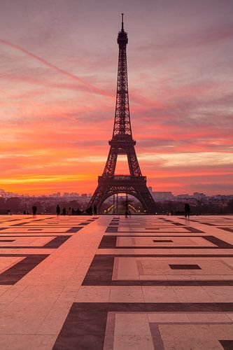 Eiffel Tower at sunrise