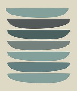 Grau Blaue Retro Abstraktion