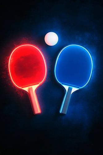 Tafeltennisracket in neonlook