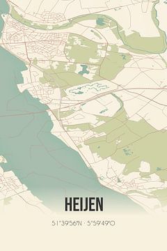 Vintage landkaart van Heijen (Limburg) van Rezona