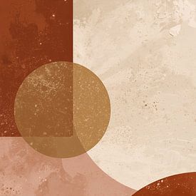 Geometrische harmonie in aardetinten van Dante S