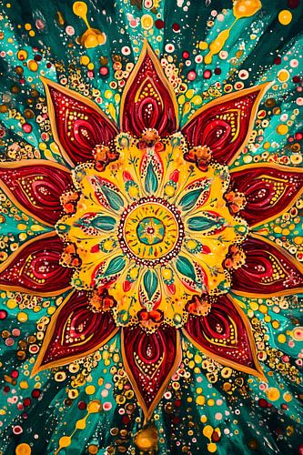 Kleurrijke mandala met patronen