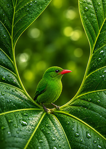 Smaragdgroene zangvogel