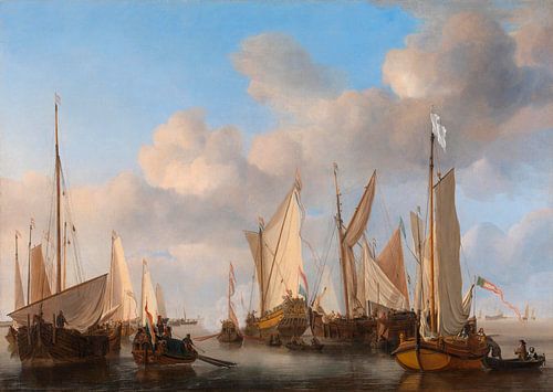 Een Hollandse jachtgroet, Willem van de Velde