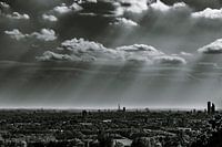 Munich Cityscape black and white