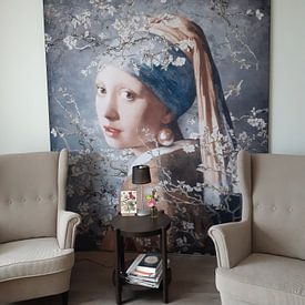 Kundenfoto: Mädchen mit Mandelblüte von Evavisser, als artframe