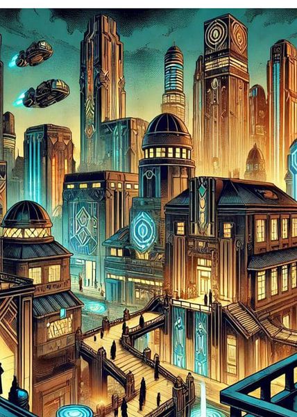 La métropole rétro-futuriste par atiq fauzi
