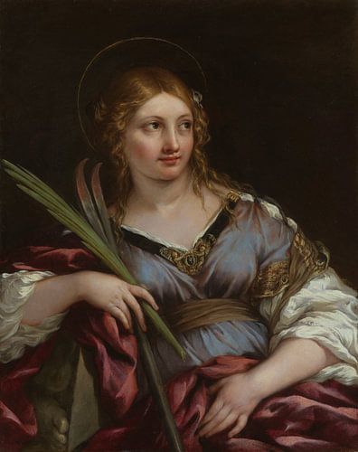 Pietro Berrettini (de Cortona) – Sainte Martine (vers 1635–1640) Gravure baroque