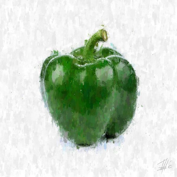 Green peppers by Theodor Decker