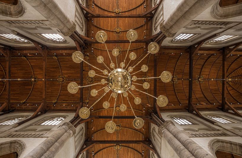Le plafond de l'église Laurens à Rotterdam par MS Fotografie | Marc van der Stelt
