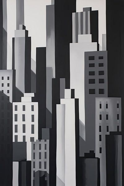 Abstracte stad van Bert Nijholt