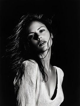 Dramatic portrait in black and white by Poster Art Shop