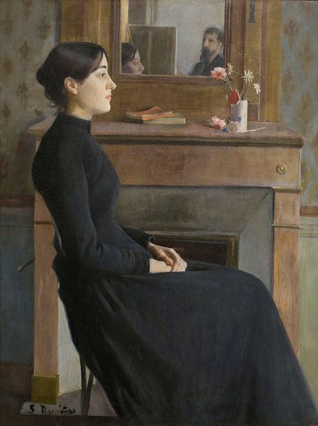 Santiago Rusiñol - weibliche Figur von finemasterpiece