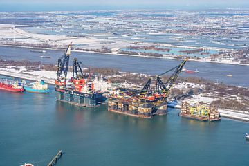 De Sleipnir en Thialf vanuit de lucht gezien.