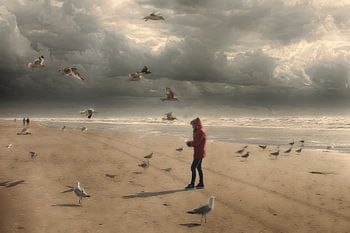 Strand, Meer und Möwen