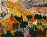 Landschaft mit Haus und Pflüger, Vincent van Gogh von The Masters Miniaturansicht