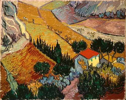 Landschaft mit Haus und Pflüger, Vincent van Gogh