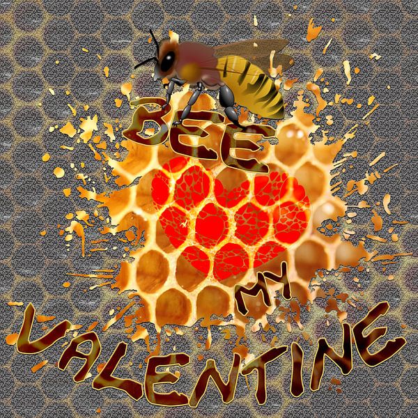 BEE my Valentine, Valentinstag Imker Biene Honig von ADLER & Co / Caj Kessler