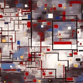 Abstract mondriaan van Niek Traas