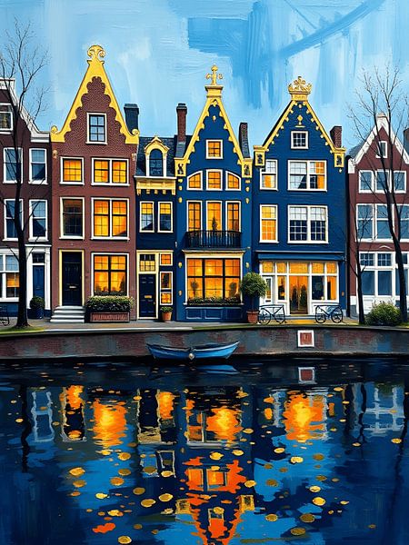 Huizen in Amsterdam van On Your Wall