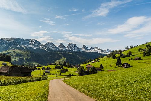 Blick auf die Churfirsten in den Schweizer Alpen