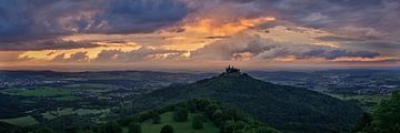 Zomerzonnewende op Burg Hohenzollern van Keith Wilson Photography