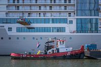 Sleepboot Waterpoort bij Cruiseschip