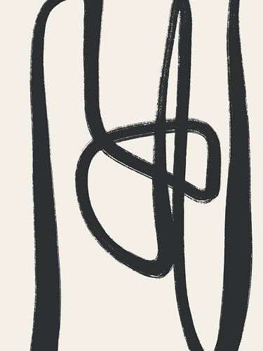 Abstrakte Linie Schwarz