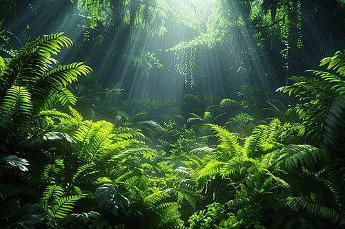 morning light in the forest