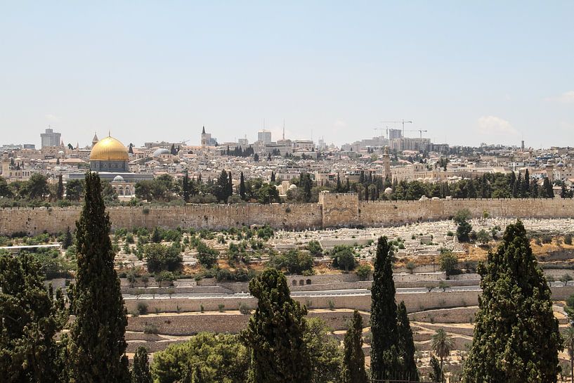 Uitzicht op de oude stad - Jeruzalem par Lotte Sukel