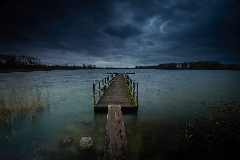Geestmerambacht with dark clouds by peterheinspictures