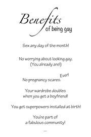 Benefits of being gay von AJ Publications