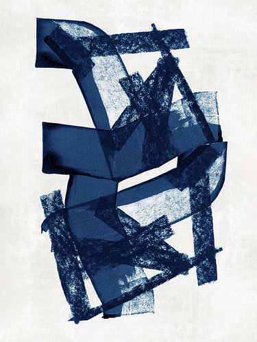 Moderne Indigo-Pinselstriche