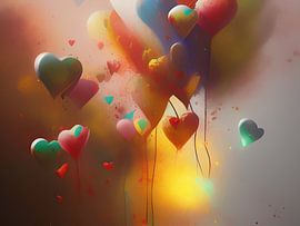 Valentine balloons by Aura Tuyet Mai Nguyen