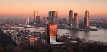 Rotterdam Skyline in Red von Jan Sluijter
