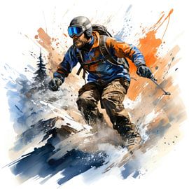 Freestyle Skifahrer