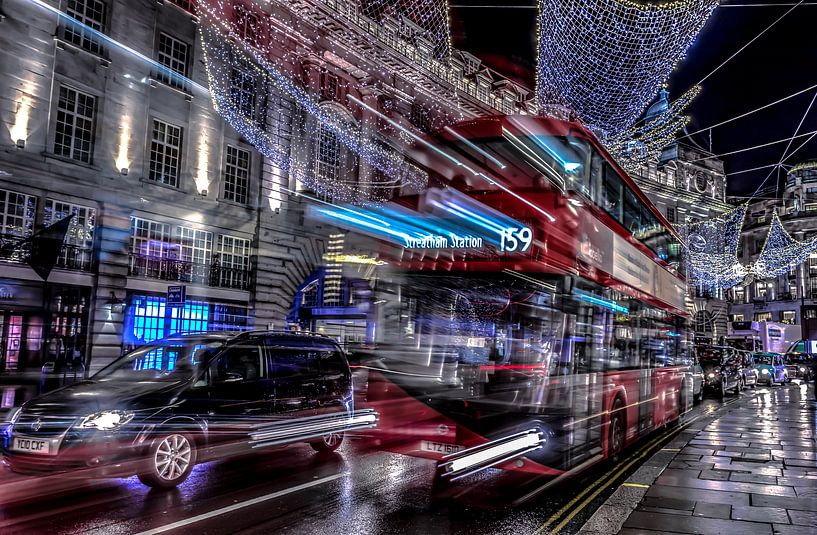 Regent Street Londen von Rene Ladenius Digital Art