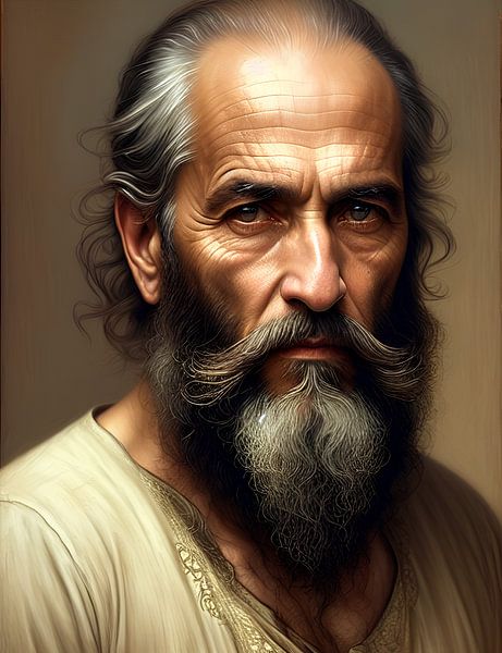 Alter Mann mit Bart von Henk van Holten