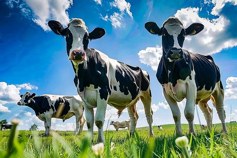 cows in the meadow by Egon Zitter