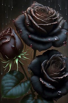 black roses by haroulita