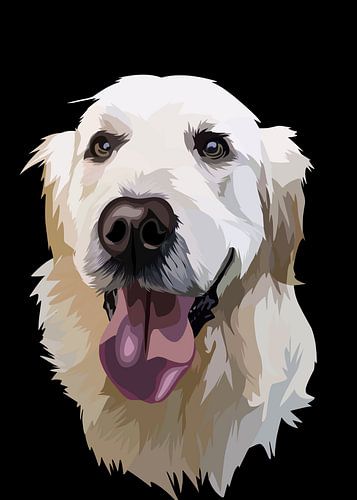 Golden retriever vector