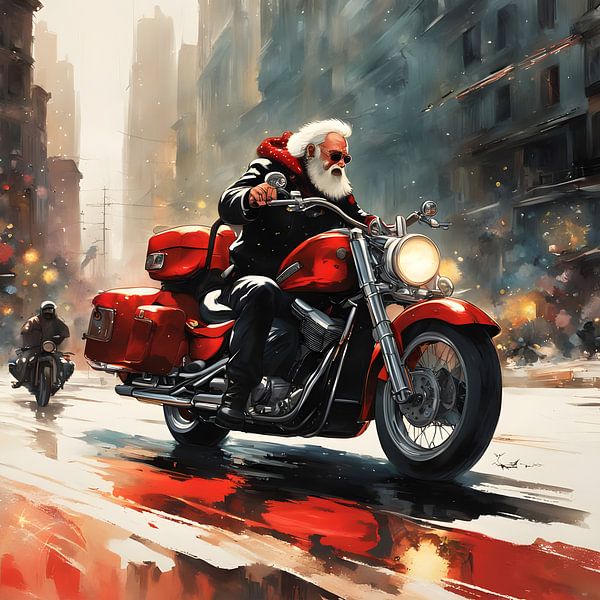 Père Noël en moto par Jaap van der Toorn