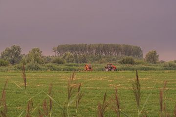 Tractor in landschap