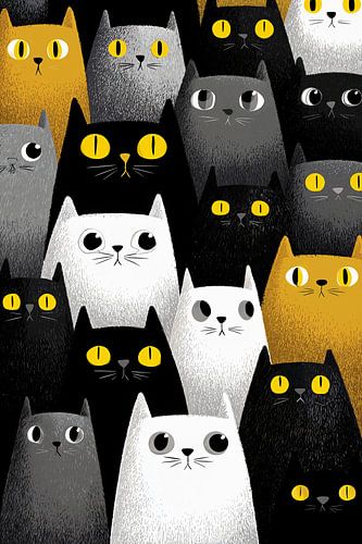 Cat Collective in the Night no. 1