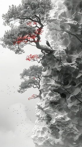 wit-grijs met kleur element