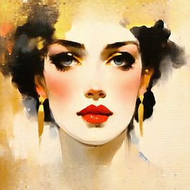 Frau Gold von Wunderbare Kunst