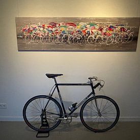 Photo de nos clients: cyclistes par Atelier Paint-Ing, sur toile