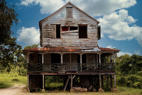 Construction site at Plantage Katwijk near Paramaribo in Suriname