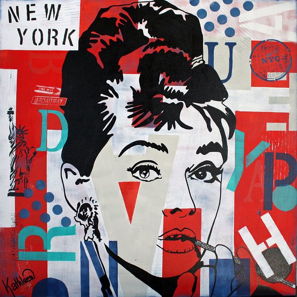 Audrey Hepburn  «NYC» par Kathleen Artist Fine Art
